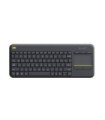 KEYBOARD LOGITECH K400 PLUS WIRELESS TOUCHPAD BLACK