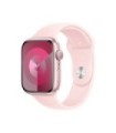 Apple Watch Series 9/ GPS/ 41mm/ Caixa de alumínio rosa/ Pulseira esportiva rosa claro S/M