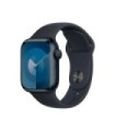 Pulseira esportiva Apple Watch Series 9 GPS 41 mm em alumínio e preta (meia-noite) MR8X3QC/A - tamanho M/L