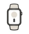 Apple Watch Series 8/ GPS/ Cellular/ 45mm/ Caixa de Alumínio Branco Estrela/ Faixa Esportiva Branca Estrela