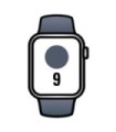 Apple Watch serie 9/ GPS/ 45 mm/ cassa in alluminio argento/ cinturino sportivo blu Tempest M/L