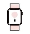 Apple Watch Series 9/ GPS/ 45mm/ Boîte en aluminium rose/ Ceinture de sport en boucle rose clair