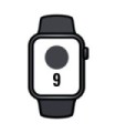 Apple Watch Series 9 GPS + Cellular 41 mm Alluminio e cinturino sportivo nero (mezzanotte) MRHR3QL/A - Taglia S/M