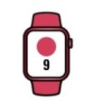 Apple Watch Series 9/ GPS/ 45 mm/ Boîtier en aluminium rouge/ Bracelet sport rouge M/L