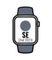 Apple Watch SE 2 Gen 2023/ GPS/ 40 mm/ Boîtier en aluminium argenté/ Bracelet sport bleu tempête M/L