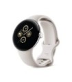 Google Pixel Watch 2 41 mm, WiFi, argent (argent poli) et bracelet sport blanc (porcelaine)