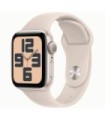 Apple Watch SE (2ª Gen) 2023 GPS 40mm Aluminio y Correa Deportiva Blanco (Starlight) - Talla M/L