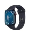 Pulseira esportiva Apple Watch Series 9 GPS 41 mm em alumínio e preta (meia-noite) MR8X3QC - tamanho M/L