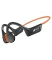 Fones de ouvido desportivos sem fios de condução óssea Leotec Run Pro/ Microfone/ Bluetooth/ Laranjas
