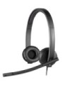 Écouteurs Logitech H570E/ avec microphone/ USB/ Noirs
