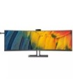 Monitor Profesional Curvo Philips 45B1U6900CH 44.5'/ Dual QHD/ Webcam/ Multimedia/ Regulable en altura/ Negro