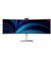 Monitor Profesional Curvo Philips 49B2U5900CH 48.8'/ Dual QHD/ Webcam/ Multimedia/ Plata y Negro