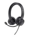 Auriculares Trust HS-201 USB/ con Micrófono/ USB/ Negros