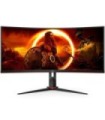 Monitor Gaming Ultraparonámico Curvo AOC CU34G2XP/BK 34'/ WQHD/ 1ms/ 180Hz/ VA/ Negro