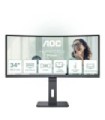 Monitor Profesional Curvo AOC CU34P3CV 34'/ WQHD/ Multimedia/ Regulable en altura/ Negro