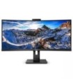 Monitor Profesional Ultrapanorámico Curvo Philips 346P1CRH 34'/ WQHD/ Webcam/ Multimedia/ Regulable en altura/ Negro