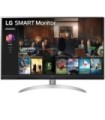 Smart Monitor LG 32SQ700S-W 31.5'/ 4K/ Smart TV/ Multimedia/ Regulable en altura/ Plata y Blanco