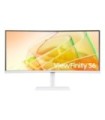 Monitor Profesional Ultraparonámico Curvo Samsung ViewFinity S6 S34C650TAU 34'/ UWQHD/ Multimedia/ Regulable en altura/ Blanco