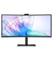 Monitor Profesional Ultraparonámico Curvo Samsung ViewFinity S6 S34C652VAU 34'/ UWQHD/ Webcam/ Multimedia/ Negro